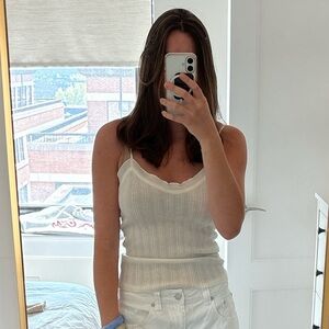 White knit tank